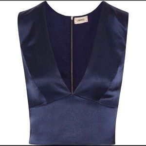 L’agence Navy Crop-Top